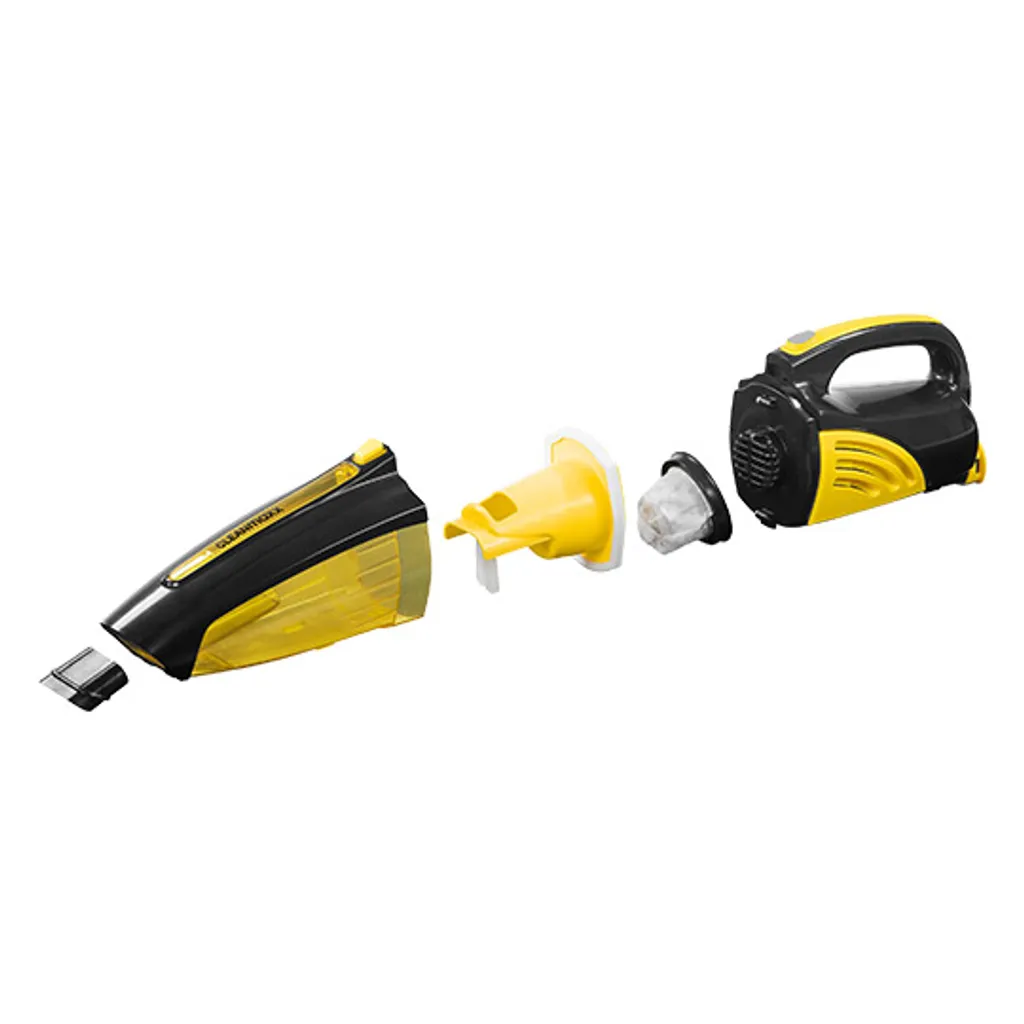 CLEANmaxx Akku-Handstaubsauger, Gelb/schwarz Akku Nass Trocken Sauger Auto Handsauger Kabellos Beutellos Polsterreinigung 17 CLEANmaxx Akku-Handstaubsauger, Gelb/schwarz Akku Nass Trocken Sauger Auto Handsauger Kabellos Beutellos Polsterreinigung – Bild 17