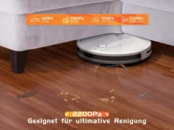 Kyvol E31 Saugroboter Mit Wischfunktion 2200Pa Wischroboter, 150Min. Laufzeit, Smart Navigation, Funktioniert Mit Alexa,ideal Für Tierhaare, Teppiche Und Hartböden, Weiß [+] -Besten Staubsauger Geschäft 9d1e29b07111d65c1ae0cfd134764ba9