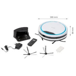 MEDION Roboterstaubsauger Mit Ladestation MD19900 (intelligente Navigation, Roboterstaubsauger Für Hartböden Fliesen Laminat, Optimierte Tierhaare, Fernbedienung, Bis Zu 90 Minuten, Automatische Rückkehr Zur Station) -Besten Staubsauger Geschäft a12fe071cd948bfa8071365a3db1bdac