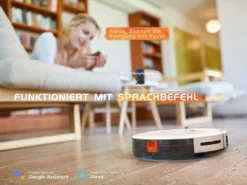 Kyvol E31 Saugroboter Mit Wischfunktion 2200Pa Wischroboter, 150Min. Laufzeit, Smart Navigation, Funktioniert Mit Alexa,ideal Für Tierhaare, Teppiche Und Hartböden, Weiß [+] -Besten Staubsauger Geschäft a58f6a48c32dd45861fdf67686b766d1