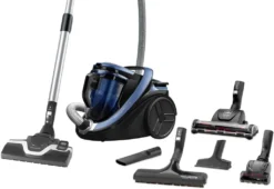 Rowenta RO7690 Silence Force Cyclonic Animal | Beutelloser Staubsauger | Vacuum-Cleaner | Sehr Leise | 2,5L Staubvolumen | Tierhaare | Auto | Schwarz/Blau