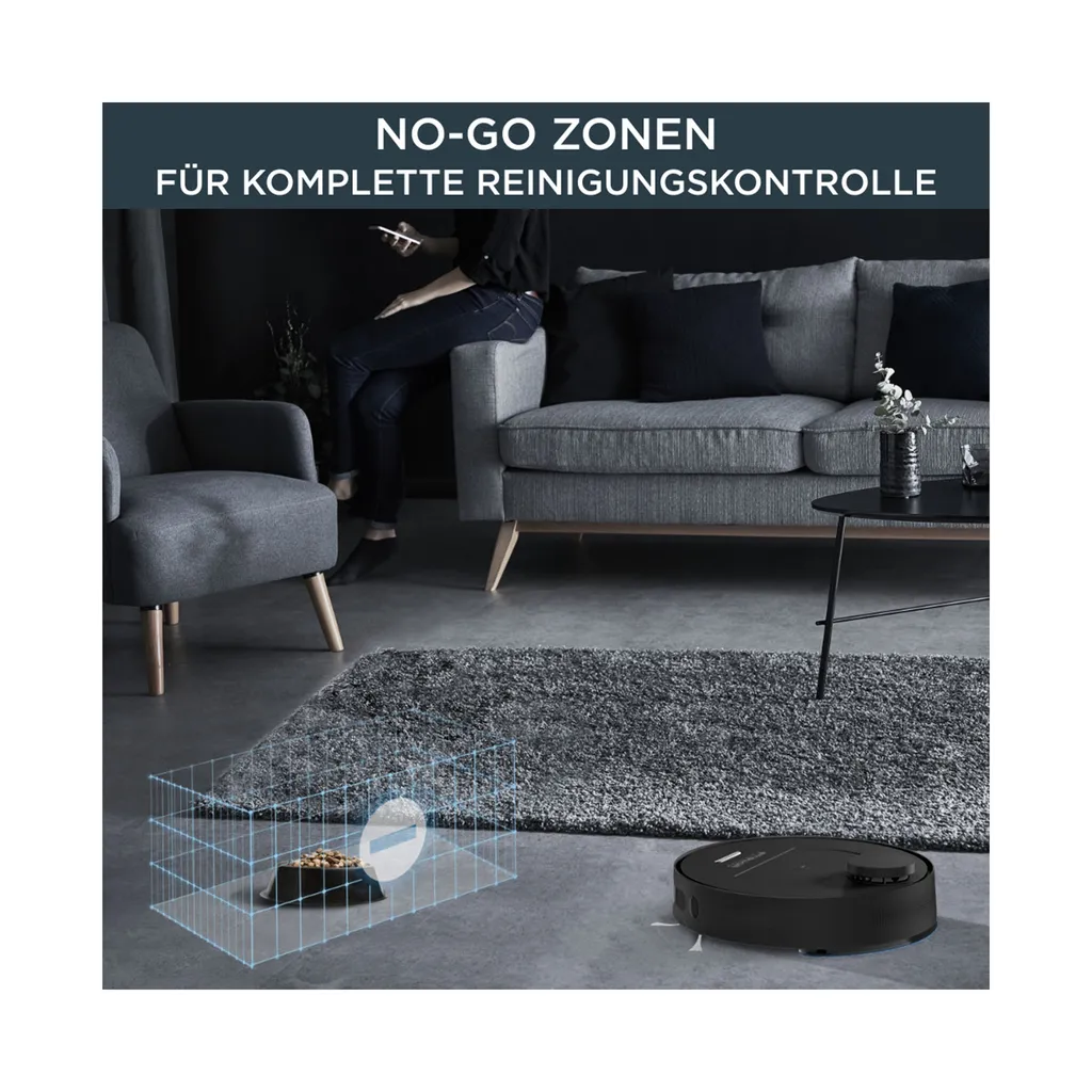 Rowenta Explorer 75 RR7675, Beutellos, Schwarz, Rund, Area, Ladend, Walzenbürste 6 Rowenta Explorer 75 RR7675, Beutellos, Schwarz, Rund, Area, Ladend, Walzenbürste – Bild 6