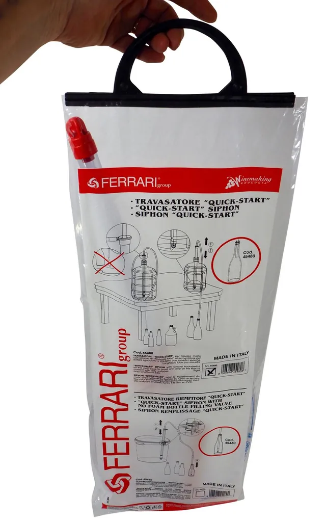 'Ferrari' Schlauchfüllanlage - 65 Cm - Schnell-Start Weinheber Mit Zubehör 3 'Ferrari' Schlauchfüllanlage - 65 Cm - Schnell-Start Weinheber Mit Zubehör – Bild 3