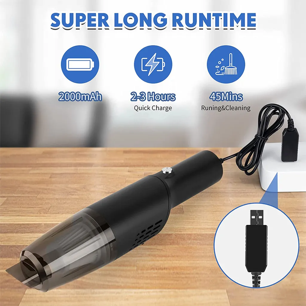 Mini Handstaubsauger Kabellos - Handstaubsauger Wiederaufladbar Tragbar , USB Staubsauger Für Auto, Tastatur, Tierhaare,Black 6 Mini Handstaubsauger Kabellos - Handstaubsauger Wiederaufladbar Tragbar , USB Staubsauger Für Auto, Tastatur, Tierhaare,Black – Bild 6