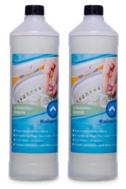 KaiserRein Ultraschallreiniger Konzentrat Flüssig 2x1 L Ultraschall Reinigungsmittel Reiniger Für Ultraschallgerät Zur Profi Reinigung Von Schmuck, Brillen