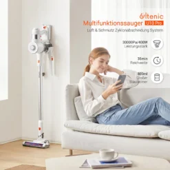 Ultenic U10 Pro Akku Staubsauger, 30KPa Kabelloser Staubsauger, 5-stufiges Filtersystem Staubsauger, 2200mA Abnehmbarer Akku, 4 In 1 Handstaubsauger Für Teppiche, Hartböden Und Tierhaare -Besten Staubsauger Geschäft b8c2263911062071ebf5f13eb3c86f0e