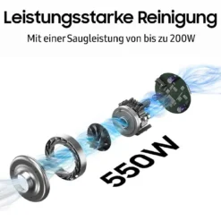 Samsung VS20R9046S3/EV/EN/TR/EF Beutelloser Akku-Handstaubsauger, 550 Watt, Cyclon-Filter, HEPA-Filter, Tierhaarbürste, Turbobürste -Besten Staubsauger Geschäft bae4943ae1b6e12853133cf6730abd47