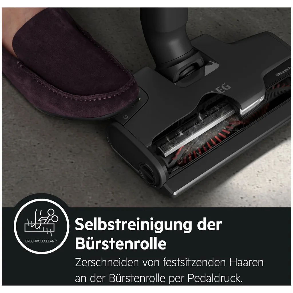 AEG AP81UB25UG Ultimate 8000 Akku Bodenstaubsauger & Handsauger, 3 Stufen, Automatik-Modus, LED-Frontlicht, Teleskoprohr, Selbstreinigende Bürstrolle, 25,2 V, Grau 9 AEG AP81UB25UG Ultimate 8000 Akku Bodenstaubsauger & Handsauger, 3 Stufen, Automatik-Modus, LED-Frontlicht, Teleskoprohr, Selbstreinigende Bürstrolle, 25,2 V, Grau – Bild 9