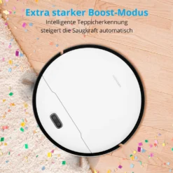 MEDION Saugroboter Mit Wischfunktion Und Intelligenter Navigation S30 SW (2.800 Pa, Alexa App Steuerung, Saugen Wischen Parallel, Regulierbare Wasserabgabe, Tierhaar Allergiker Optimiert) -Besten Staubsauger Geschäft c3c9cfe073797d11c4acea48fa80584d