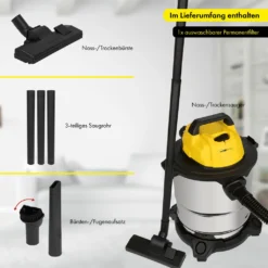 Clatronic Nass Trockensauger 3in1 Trockensauger Nasssauger Und Gebläsefunktion, 20L Tank, Extra Langes Kabel (5m) Inkl. Aufsätze U. Auswaschbarem Permanentfilter, 1200 Watt, BS 1313 -Besten Staubsauger Geschäft c4b8f3586d978a9aa100e0ffdc6a21c6