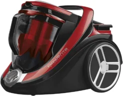Rowenta RO7649 Silence Force Cyclonic Parkett | Beutelloser Staubsauger | Vacuum-Cleaner | Sehr Leise | 2,5L Staubvolumen | Tierhaar | Auto | Schwarz/Rot