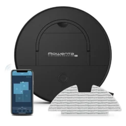 Rowenta X-Plorer RR9075WH, Beutellos, Schwarz, Rund, 3 Rad/Räder, 0,5 L, 60 DB