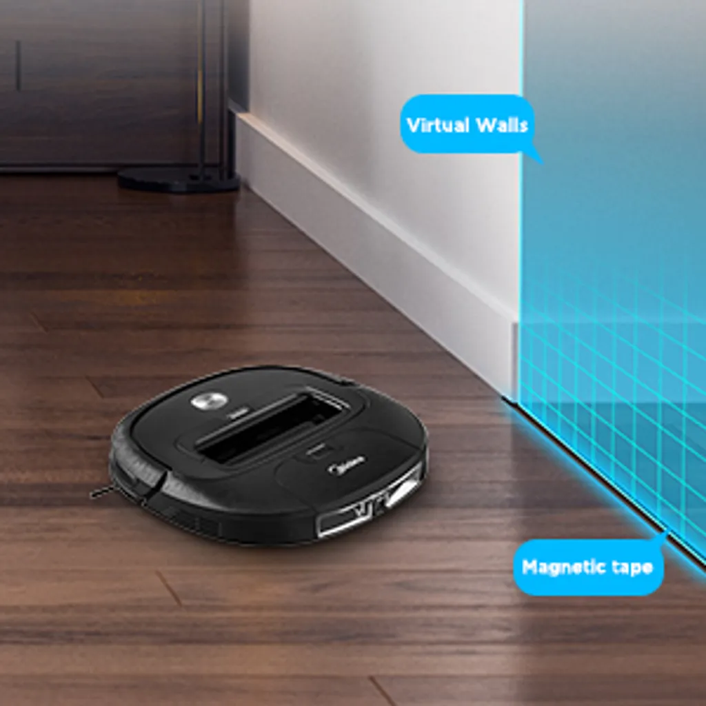 Midea Saugroboter M3S VCR20B, Saugleistung 2000 Pa, 3 Saugmodi / Saugroboter Mit Ladestation & V-förmigem Borstenmuster / 90-120 Min Laufzeit, Ideal Für Tierhaare, Teppiche Und Hartböden, Schwarz 4 Midea Saugroboter M3S VCR20B, Saugleistung 2000 Pa, 3 Saugmodi / Saugroboter Mit Ladestation & V-förmigem Borstenmuster / 90-120 Min Laufzeit, Ideal Für Tierhaare, Teppiche Und Hartböden, Schwarz – Bild 4