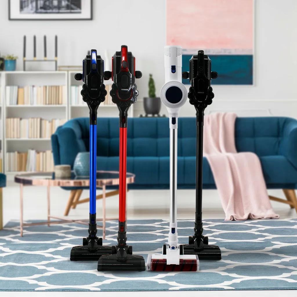 AREBOS Akku Staubsauger, 2-in-1 Hand- Und Bodenstaubsauger, 2 Leistungsstarke Saugmodi, Beutellos, Kabellos Bis Zu 55 Minuten, Mit Wandladestation, Weiß 11 AREBOS Akku Staubsauger, 2-in-1 Hand- Und Bodenstaubsauger, 2 Leistungsstarke Saugmodi, Beutellos, Kabellos Bis Zu 55 Minuten, Mit Wandladestation, Weiß – Bild 11