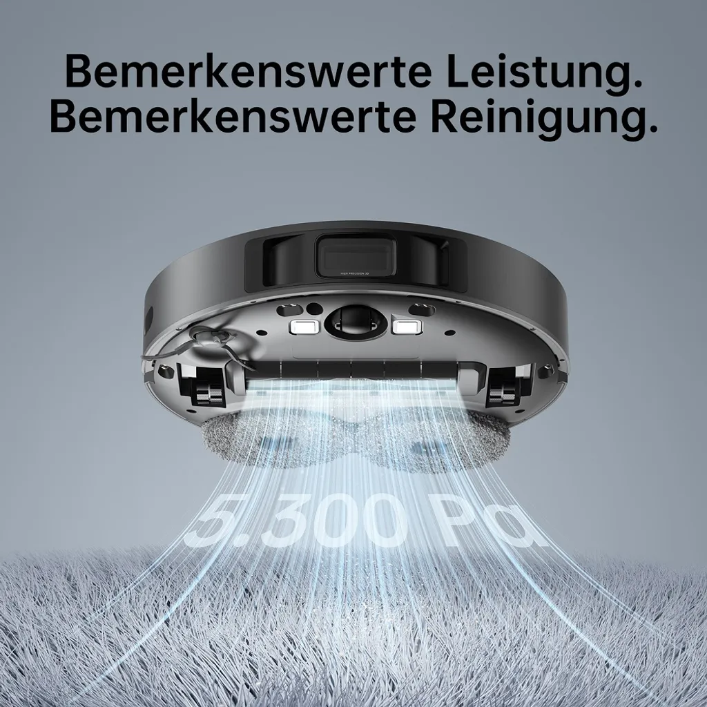 Dreame L10s Pro Saugroboter Mit Wischfunktion, Spinnwischen, Rotierenden Wischpads, 3D-Hinderniserkennung, Multi-Floor Mapping, Saugkraft 5300Pa, Hartböden, Teppiche, Tierhaare, WiFi/APP/Alexa 8 Dreame L10s Pro Saugroboter Mit Wischfunktion, Spinnwischen, Rotierenden Wischpads, 3D-Hinderniserkennung, Multi-Floor Mapping, Saugkraft 5300Pa, Hartböden, Teppiche, Tierhaare, WiFi/APP/Alexa – Bild 8