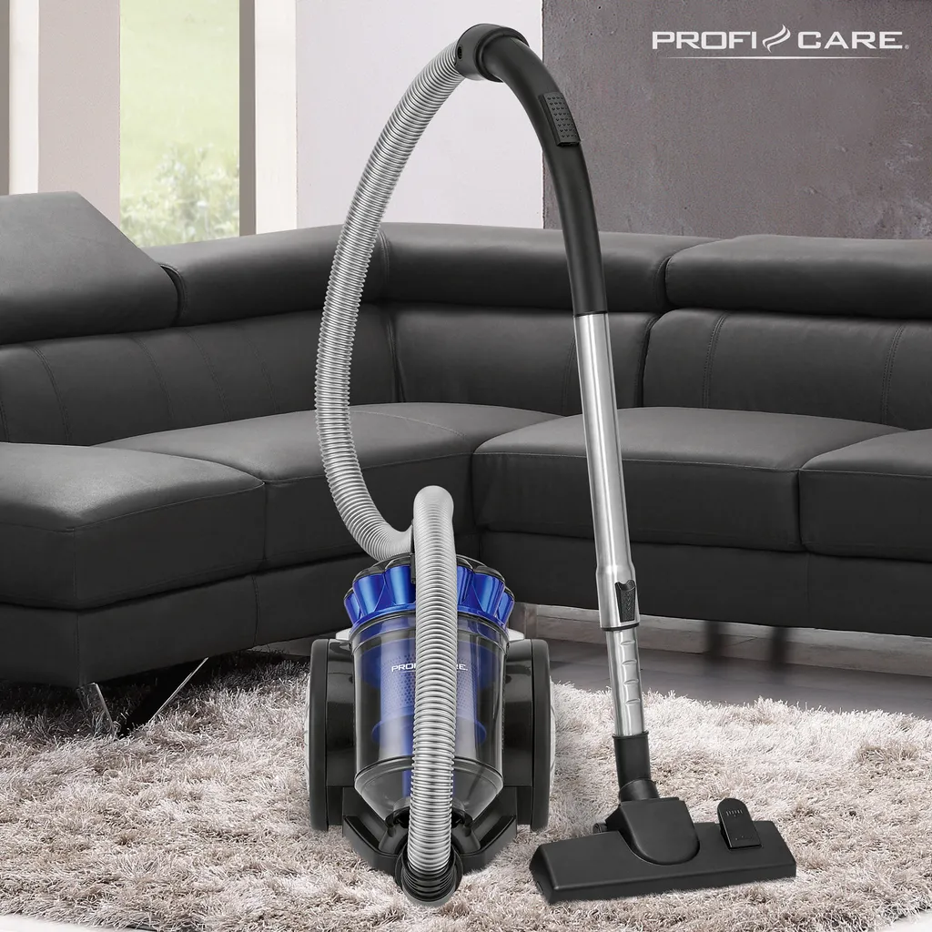 ProfiCare Bodenstaubsauger PC-BS 3040, Eco-Cyclon Twin-Spin Bodenstaubsauger, Beutellose Filtertechnik, 4-Fach Mikrofiltersystem, HEPA-Filter, Edelstahl-Teleskoprohr (höhenverstellbar), Extra Großer Aktionsradius (8,3 M), 700 Watt, Blau-schwarz 12 ProfiCare Bodenstaubsauger PC-BS 3040, Eco-Cyclon Twin-Spin Bodenstaubsauger, Beutellose Filtertechnik, 4-Fach Mikrofiltersystem, HEPA-Filter, Edelstahl-Teleskoprohr (höhenverstellbar), Extra Großer Aktionsradius (8,3 M), 700 Watt, Blau-schwarz – Bild 12