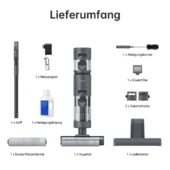 Dreame H12 Nass Trockensauger Kabellos Handstaubsauger Waschsauger Mit Kantenreinigungsbürste, Selbstreinigungsfunktion, Schmutzerkennung, LED-Display, 900mL Wassertank Für Hartböden, Tierhaare -Besten Staubsauger Geschäft db66a978d1f0285120647e93a130fd30