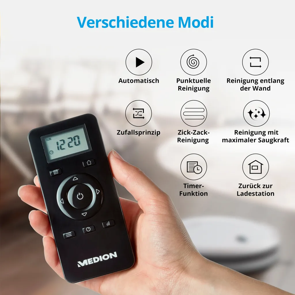 MEDION Staubsaugerroboter Mit Ladestation E40 (Staubsaugerroboter Für Hartböden, Fliesen, Laminat, Optimiert Für Tierhaare, Direkte Absaugung, Automatische Rückkehr Zur Ladestation) 3 MEDION Staubsaugerroboter Mit Ladestation E40 (Staubsaugerroboter Für Hartböden, Fliesen, Laminat, Optimiert Für Tierhaare, Direkte Absaugung, Automatische Rückkehr Zur Ladestation) – Bild 3