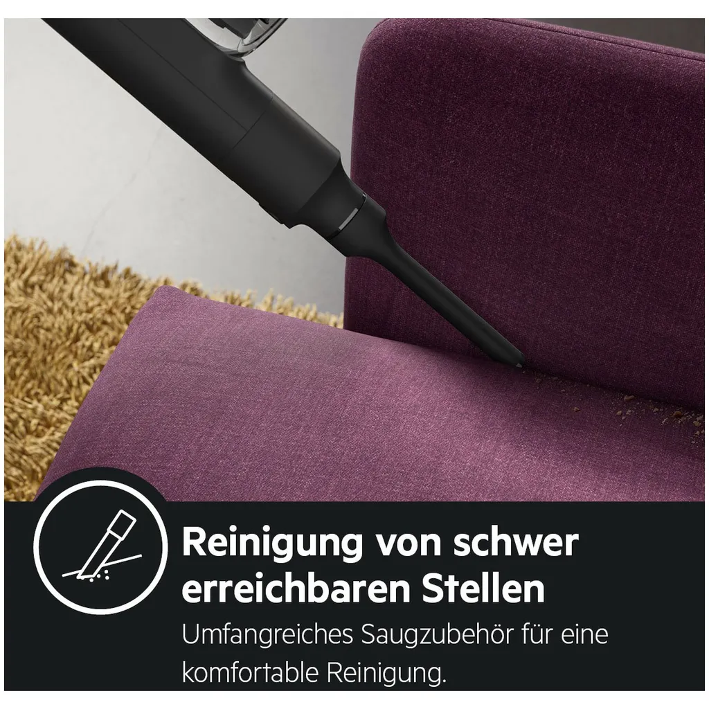 AEG AP81UB25UG Ultimate 8000 Akku Bodenstaubsauger & Handsauger, 3 Stufen, Automatik-Modus, LED-Frontlicht, Teleskoprohr, Selbstreinigende Bürstrolle, 25,2 V, Grau 11 AEG AP81UB25UG Ultimate 8000 Akku Bodenstaubsauger & Handsauger, 3 Stufen, Automatik-Modus, LED-Frontlicht, Teleskoprohr, Selbstreinigende Bürstrolle, 25,2 V, Grau – Bild 11