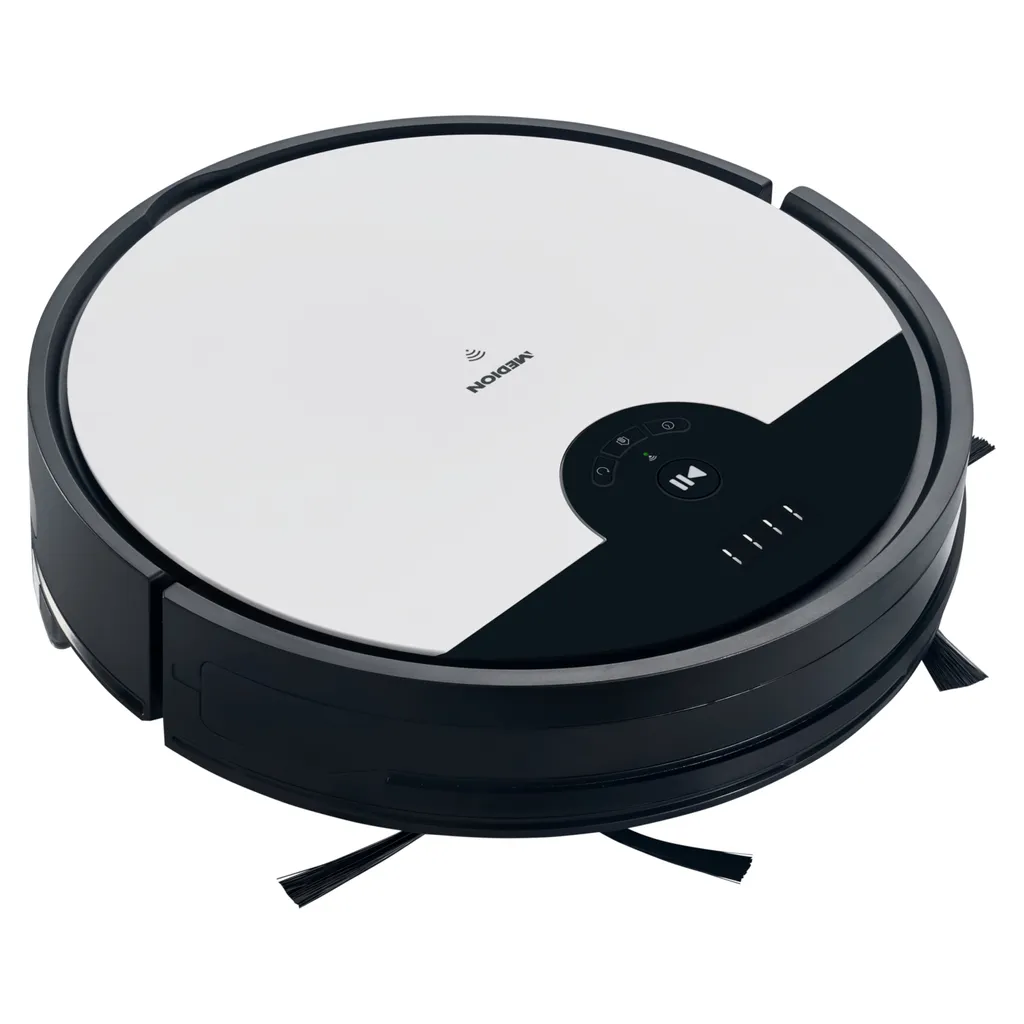 MEDION Saugroboter Mit Wischfunktion Und Zyklon Technologie S20 SW (Alexa App Steuerung, Modell 2021, Extra Flach, Regulierbare Wasserabgabe, Ladestation, Tierhaar Allergiker Optimiert) 9 MEDION Saugroboter Mit Wischfunktion Und Zyklon Technologie S20 SW (Alexa App Steuerung, Modell 2021, Extra Flach, Regulierbare Wasserabgabe, Ladestation, Tierhaar Allergiker Optimiert) – Bild 9