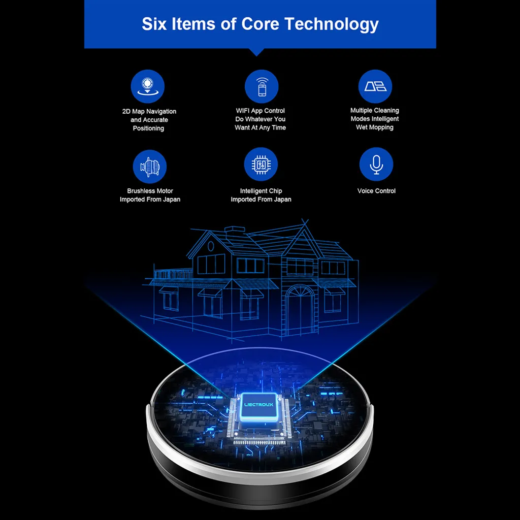 LIECTROUX C30B Automatischer Staubsauger Saugroboter Kehrroboter Nass-Trocken-Staubsauger Dynamische Navigation APP-Fernbedienung Sprachsteuerung Kompatibel Mit Alexa Google Assistant 6 LIECTROUX C30B Automatischer Staubsauger Saugroboter Kehrroboter Nass-Trocken-Staubsauger Dynamische Navigation APP-Fernbedienung Sprachsteuerung Kompatibel Mit Alexa Google Assistant – Bild 6