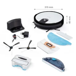 MEDION Saugroboter Mit Wischfunktion Und Zyklon Technologie S20 SW (Alexa App Steuerung, Modell 2021, Extra Flach, Regulierbare Wasserabgabe, Ladestation, Tierhaar Allergiker Optimiert) 17 MEDION Saugroboter Mit Wischfunktion Und Zyklon Technologie S20 SW (Alexa App Steuerung, Modell 2021, Extra Flach, Regulierbare Wasserabgabe, Ladestation, Tierhaar Allergiker Optimiert) -Besten Staubsauger Geschäft ecf428bebdf6c884a887eaabe2496af2