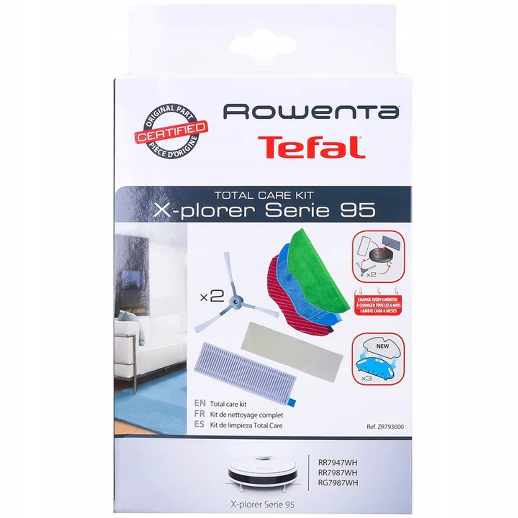 Rowenta ZR793000 X-Plorer Serie 95 Reinigungs-Set | Kompatibel Mit Saugroboter S95 | 1 Standardtuch | 1 Wischtuch | 1 Mikrofasertuch "Allergen" | 2 Seitenbürsten | 1 Hochleistungsfilter 7 Rowenta ZR793000 X-Plorer Serie 95 Reinigungs-Set | Kompatibel Mit Saugroboter S95 | 1 Standardtuch | 1 Wischtuch | 1 Mikrofasertuch "Allergen" | 2 Seitenbürsten | 1 Hochleistungsfilter – Bild 7