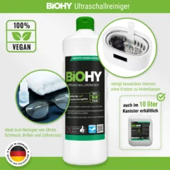 BiOHY Ultraschallreiniger (2x1l Flasche) + Dosierer | Intensive Und Materialschonende Reinigung Von Brillen, Dentalprodukte, Gold, Münzen Und Schmuck| KONZENTRAT Für Ultraschallbad -Besten Staubsauger Geschäft ef3234ad178a774cb40416949bc4ec98