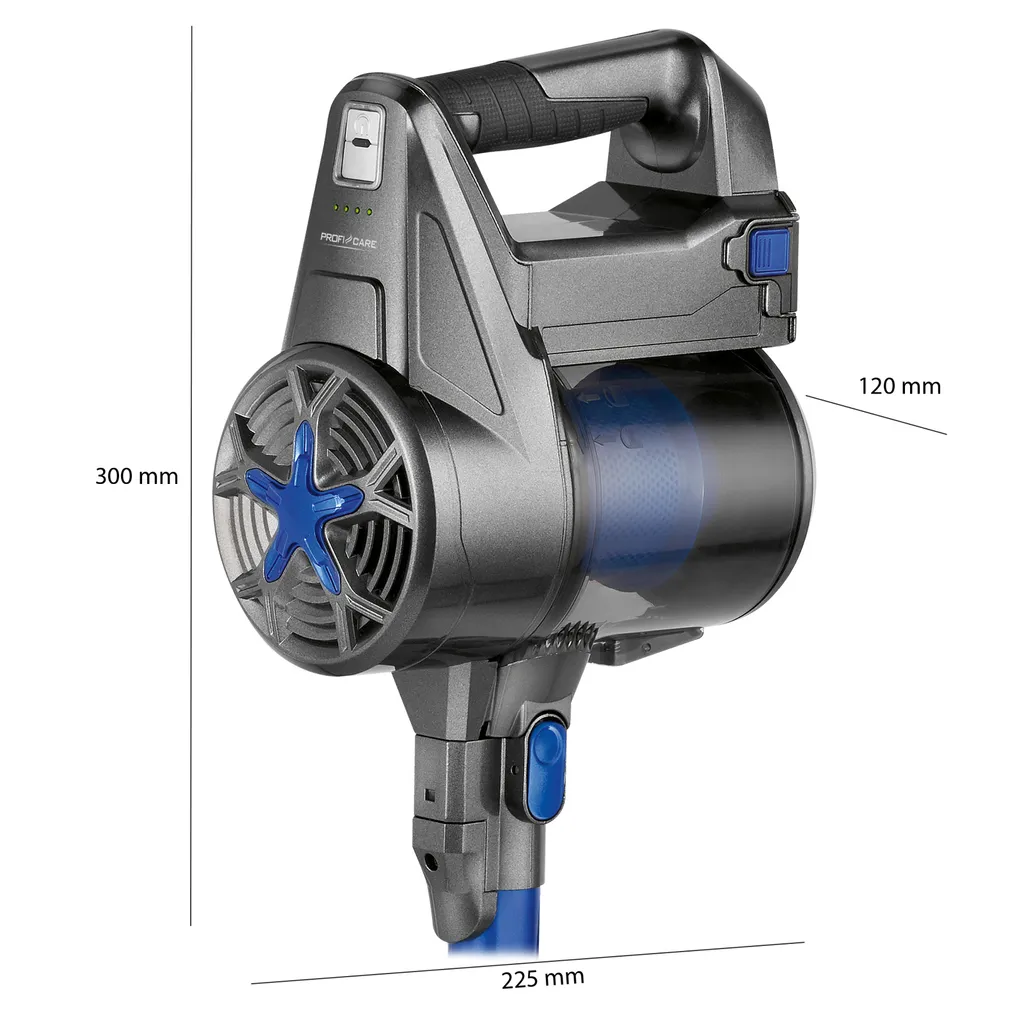 ProfiCare 2in1 Hand-und Bodenstaubsauger PC-BA 3036 A, Leistungsstarker 22,2 V Lithium Ionen Akku, HEPA-Filter, Spezialbürste Für Polster U. Textilien, Inkl. Wandhalterung, Anthrazit-blau 9 ProfiCare 2in1 Hand-und Bodenstaubsauger PC-BA 3036 A, Leistungsstarker 22,2 V Lithium Ionen Akku, HEPA-Filter, Spezialbürste Für Polster U. Textilien, Inkl. Wandhalterung, Anthrazit-blau – Bild 9