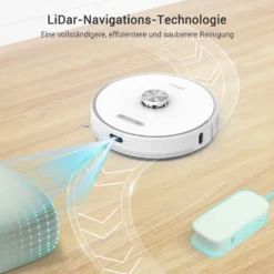 Ultenic T10 Saugroboter Mit Absaugstation, 3000Pa Saugroboter Mit Wischfunktion, Laser Navigation Saugroboter, Mehrstöckige Kartierung Staubsauger Roboter, Roboterstaubsauger Ideal Für Teppiche -Besten Staubsauger Geschäft f30b427a00296f77d92a57d3d0ab1249