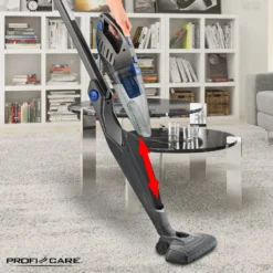 ProfiCare 2 In 1 Hand-und Bodenstaubsauger PC-BS 3035 A, Praktische Ladestation Inkl. Zubehörhalterung, Leistungsstarker 14,8 V Lithium Ionen Akku, Turbo Rotation, HEPA-Filter, Anthrazit-blau -Besten Staubsauger Geschäft f81fff55bb90bd8b2c95e6025f609940