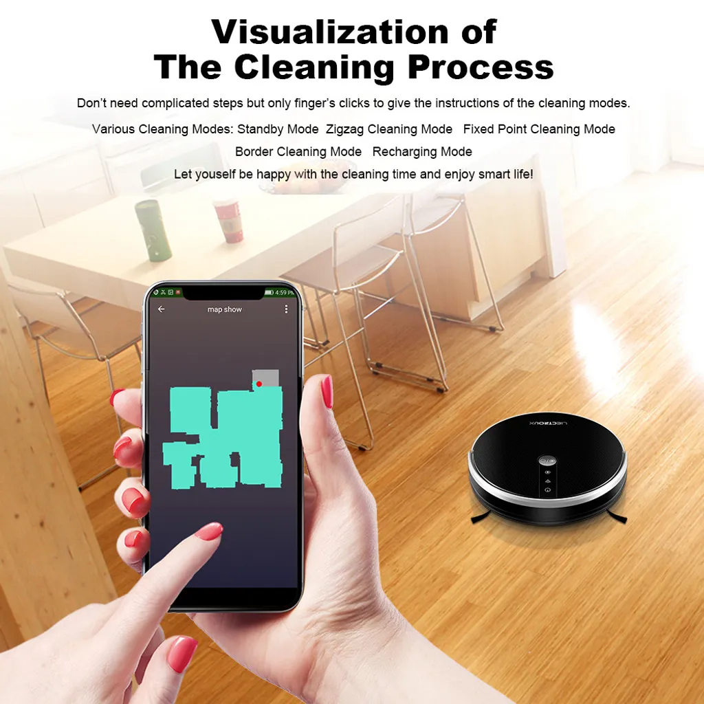 LIECTROUX C30B Automatischer Staubsauger Saugroboter Kehrroboter Nass-Trocken-Staubsauger Dynamische Navigation APP-Fernbedienung Sprachsteuerung Kompatibel Mit Alexa Google Assistant 15 LIECTROUX C30B Automatischer Staubsauger Saugroboter Kehrroboter Nass-Trocken-Staubsauger Dynamische Navigation APP-Fernbedienung Sprachsteuerung Kompatibel Mit Alexa Google Assistant – Bild 15